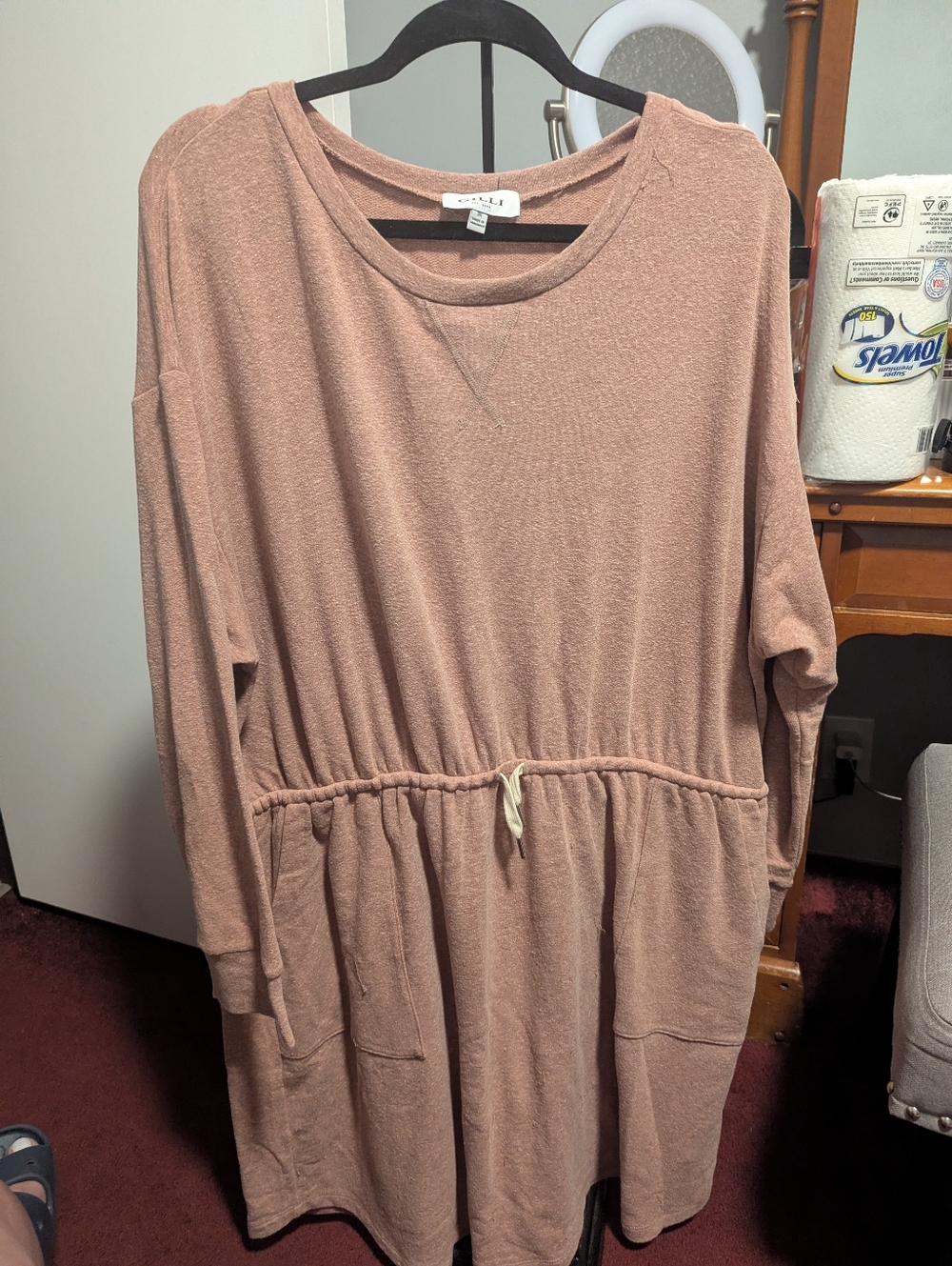 Gilli Dusty Rose Knit Dress